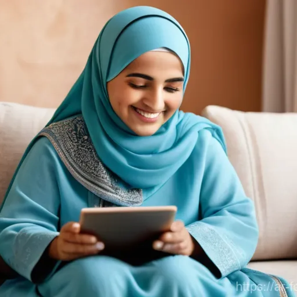 실버 서지와 웹 기술의 관계 분석 - **Prompt:** A warm and inviting scene featuring an elderly Arab grandmother (jaddah) in her modest y...