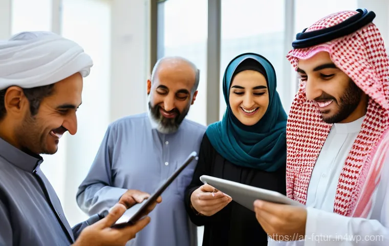 실버 서지와 웹 기술의 관계 분석 - **Prompt:** A warm and inviting scene featuring an elderly Arab grandmother (jaddah) in her modest y...