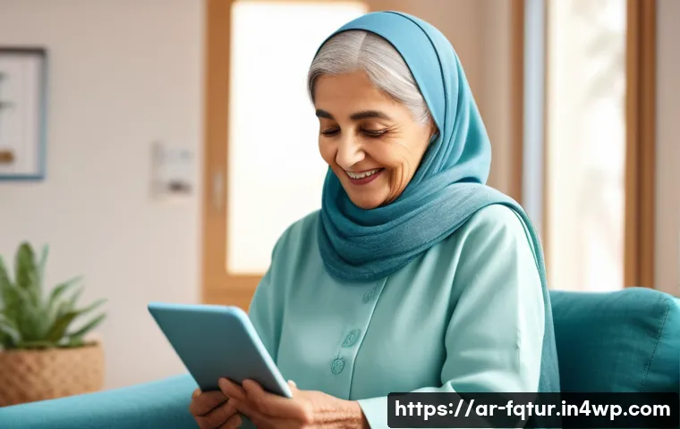웹 기반 헬스케어 플랫폼의 미래 - A modern digital healthcare platform interface designed for Arabic-speaking elderly users, featuring...