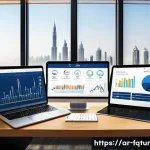 Home 21 데이터 시각화의 미래와 웹 기술 - A modern interactive data analysis dashboard inspired by Arabic culture, featuring dynamic charts an...