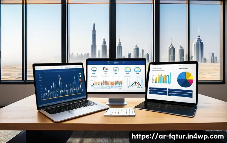 데이터 시각화의 미래와 웹 기술 - A modern interactive data analysis dashboard inspired by Arabic culture, featuring dynamic charts an...